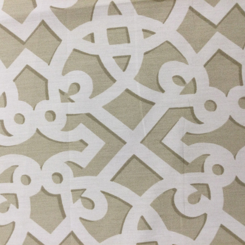 Francis Fret in Sand | Scrollwork in Sand and Beige | Upholstery / Drapery Fabric | Colonial Williamsburg Collection | 54" Wide | By the Yard