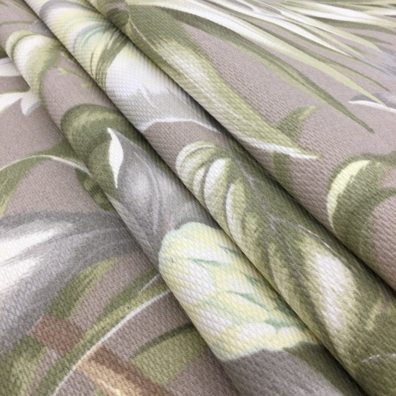 Sea Botanical in Lemoncello | Tropical Floral in Green / Yellow / Taupe | Upholstery / Drapery Fabric | Tommy Bahama | 54" Wide | By the Yard