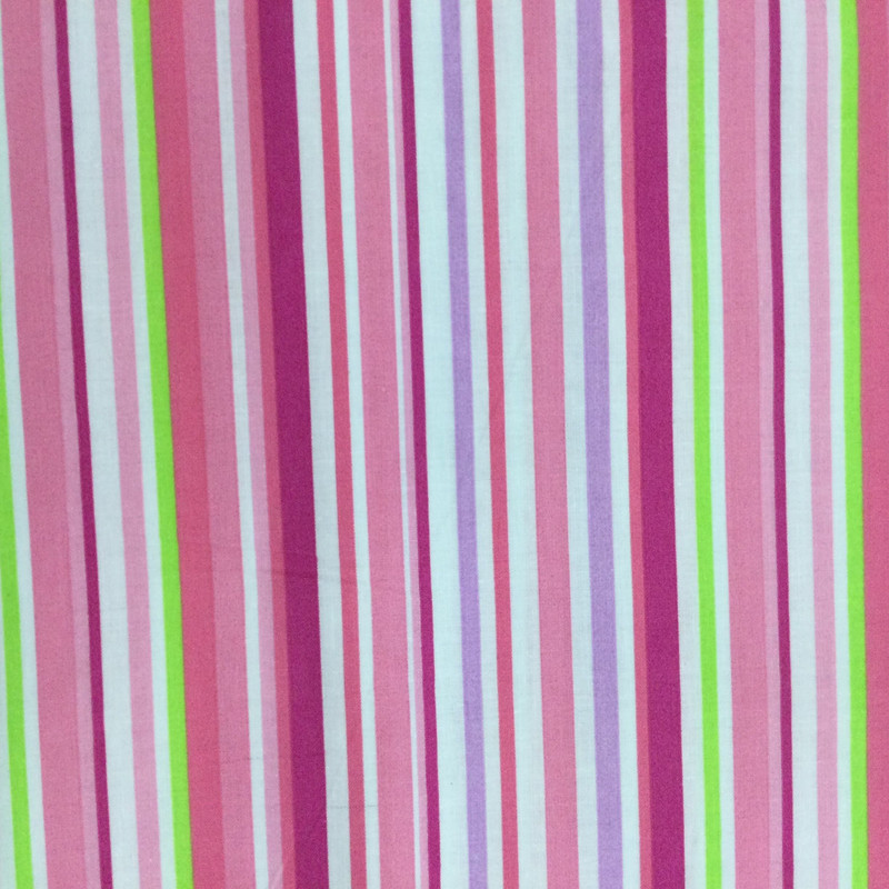 100% Cotton Quilting Fabric | Pink Green Stripe | 44" Wide | By The Yard