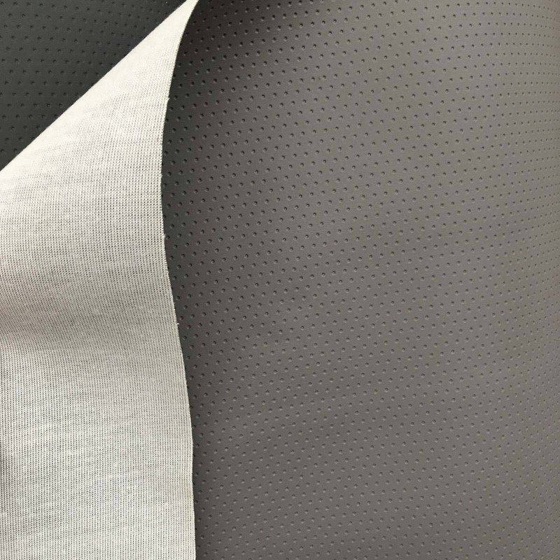Gray Dimpled Dot Stretch Auto Vinyl Upholstery Fabric By The Yard 54"W