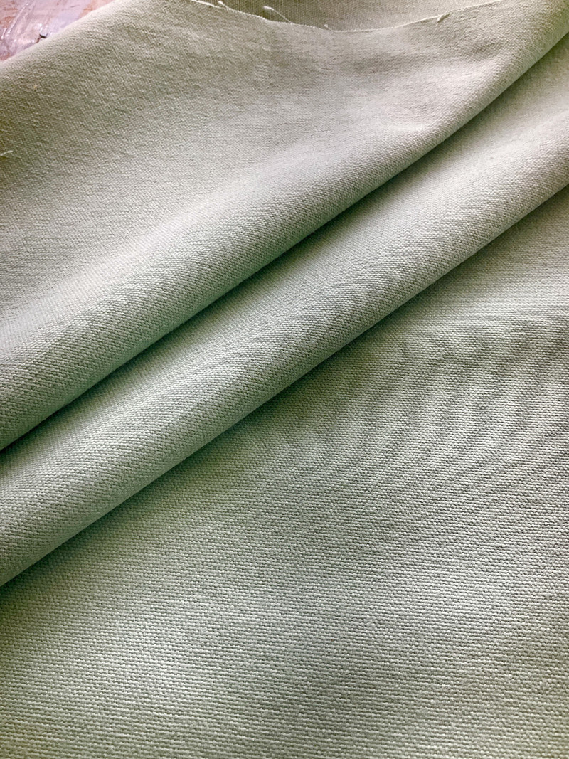 Pistachio Green Cotton Canvas |  10 oz. Canvas / Cotton Duck Fabric | Bedding / Slipcovers / Bags | 62" Wide | By the Yard