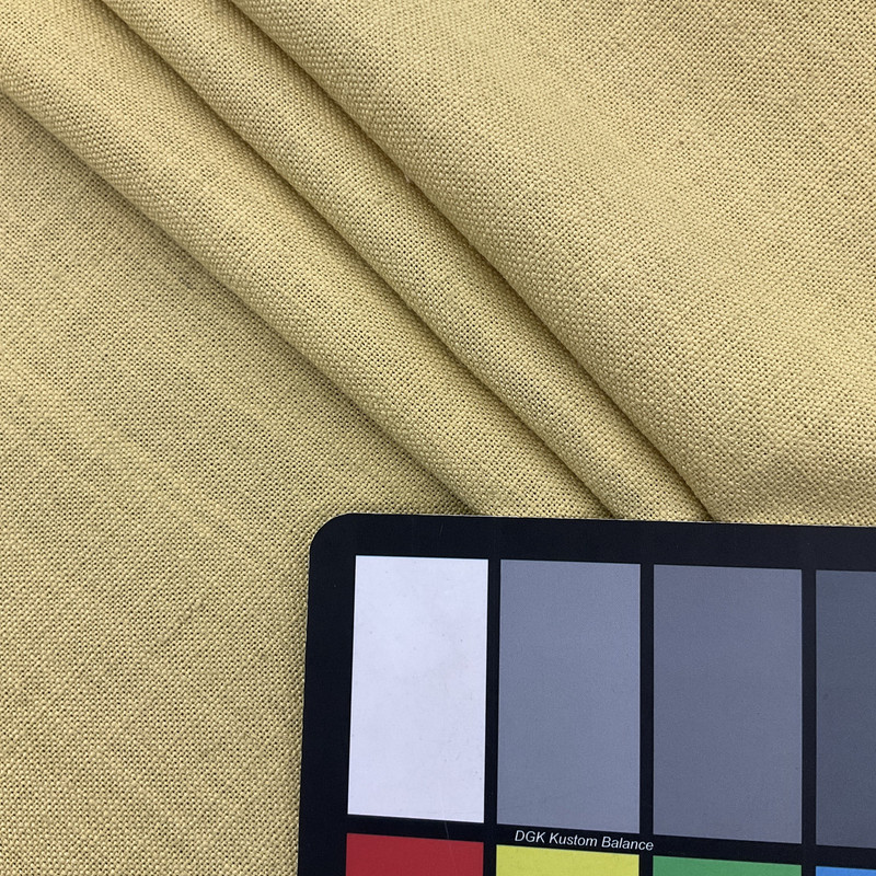 Sensu in Cornsilk | Solid Yellow Linen Like Fabric | Slipcovers / Drapery | Richloom | 54" Wide | By the Yard
