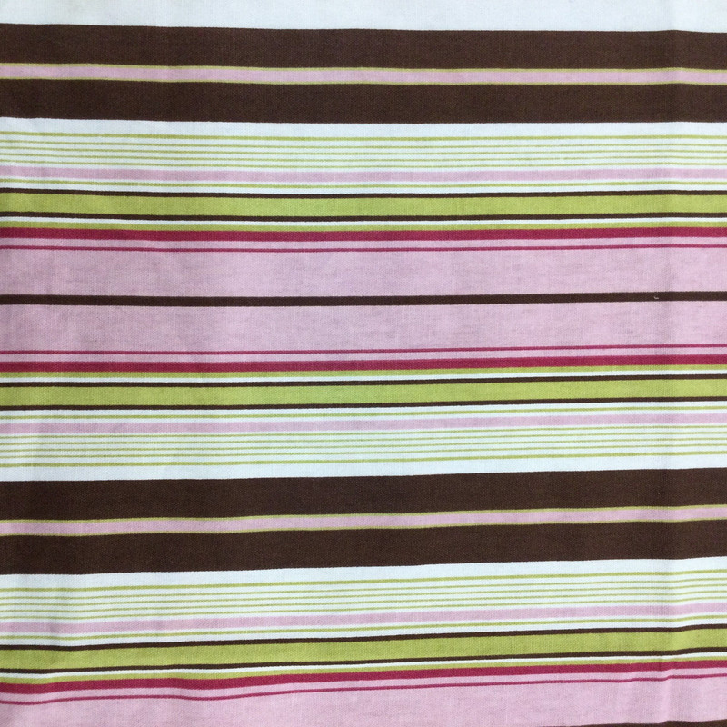 "Terrace" Premier Prints | Stripes in Pink / Brown / Green | Home Decor / Drapery Fabric | 54" Wide | By the Yard