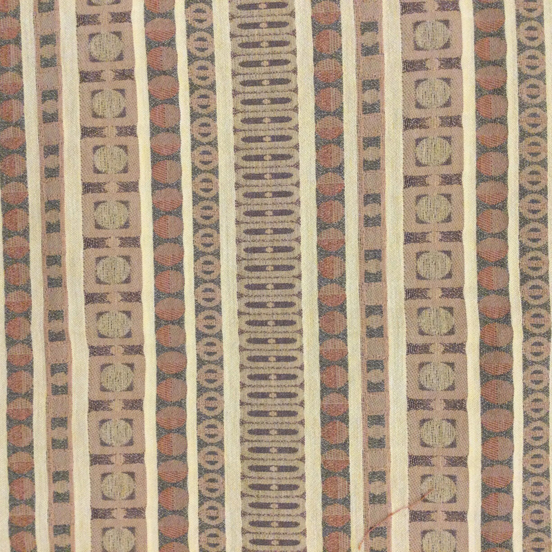 Decorative Stripes in Tan / Brown / Orange | Upholstery Fabric | 54" Wide | By the Yard