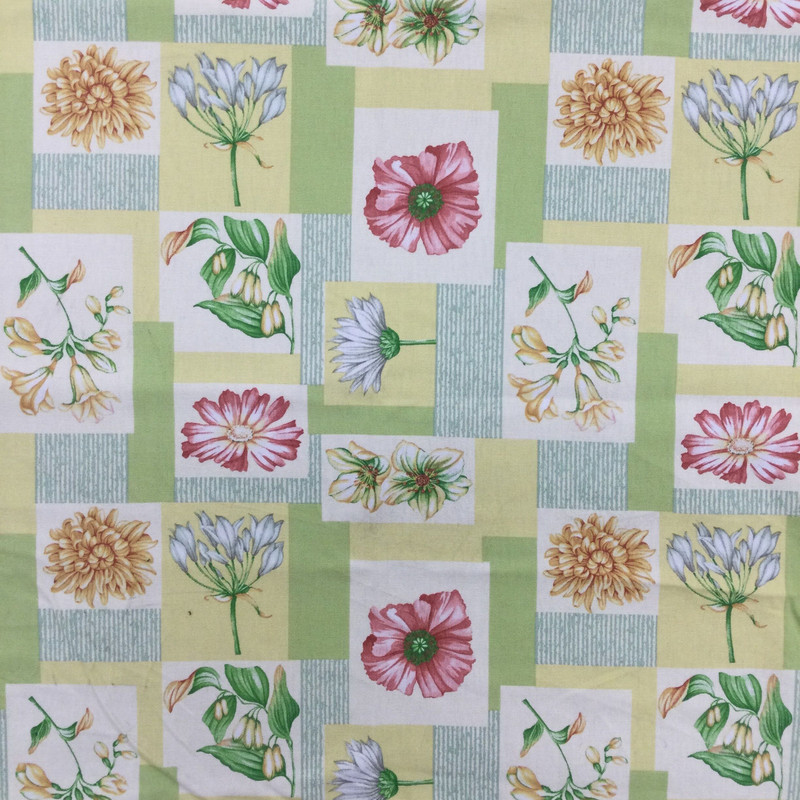 "Garden Gallery" Waverly | Botanical in Green / Yellow / Pink | Home Decor / Drapery Fabric | 54" Wide | By the Yard