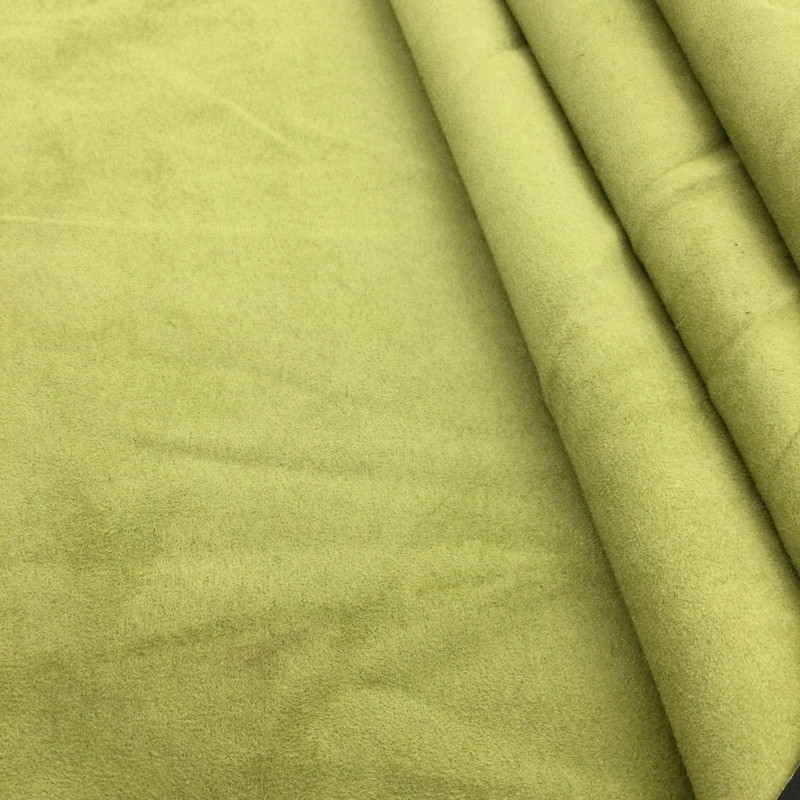 Cool Avocado Green Microsuede Upholstery Fabric | Heavyweight Upholstery | 54 inch wide | By The YArd
