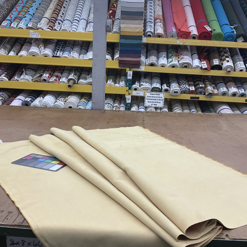 Golden Yellow Microsuede Upholstery Fabric | Solid Color | Heavyweight | By The Yard | 54" Wide