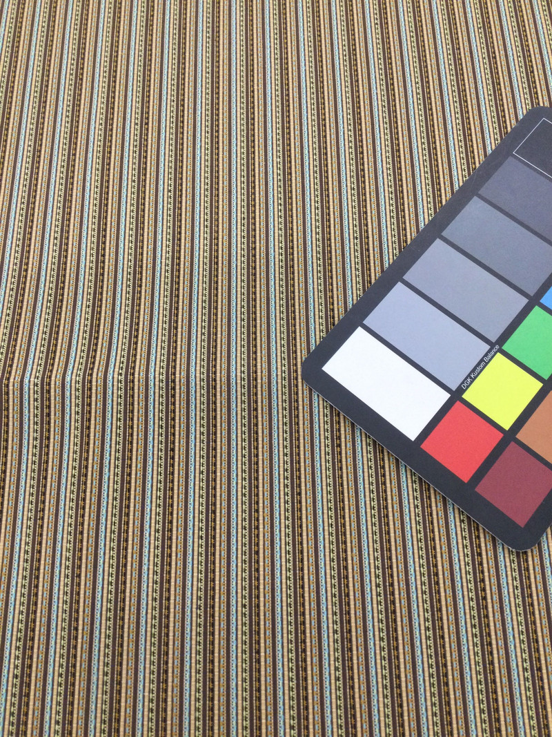 Tan/Brown/Sky Blue Pincord Stripe  Upholstery Fabric | Furniture | Slipcover | Midweight Woven | By The Yard | 54" Wide