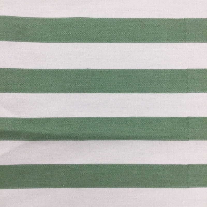 Vertical Stripes in Mint Green and Natural | Printed Home Decor Fabric | By The Yard | 54 Inch Wide