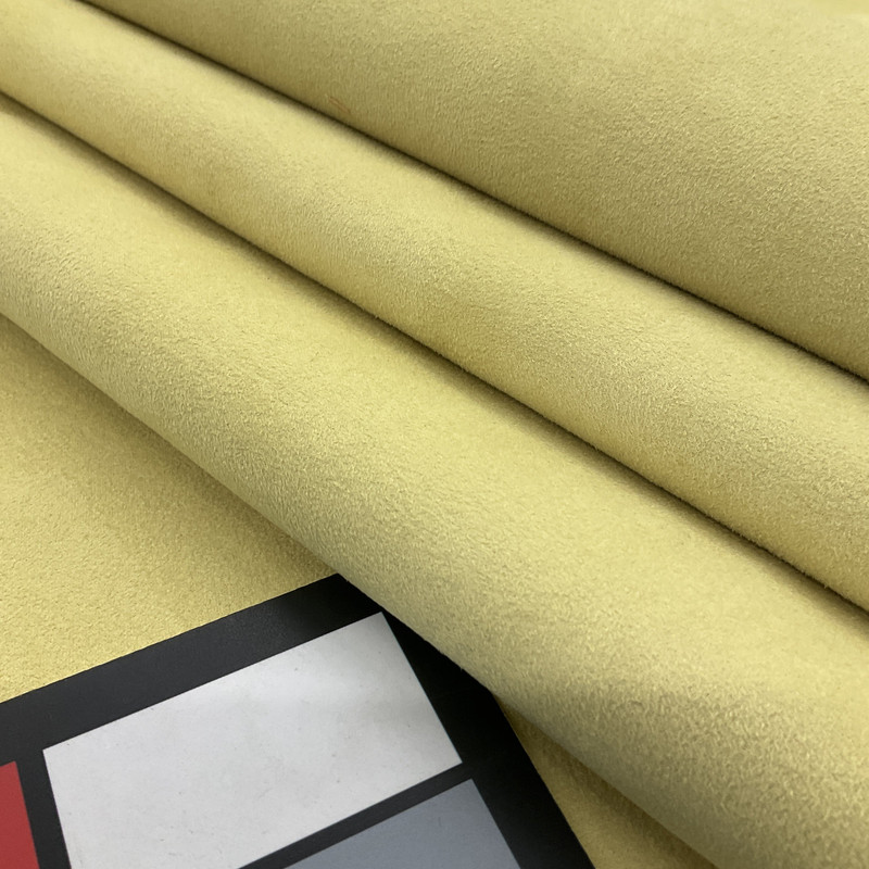 Sunny Yellow Microsuede Upholstery Fabric | Heavyweight Upholstery | Solid Color | By The Yard | 54 inches wide