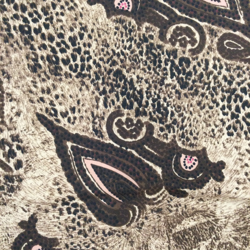 Brown and Tan Leopard Spade Jersey Knit Fabric | Clothing and Apparel Fashion Fabric | 48 Inch Wide | By The Yard