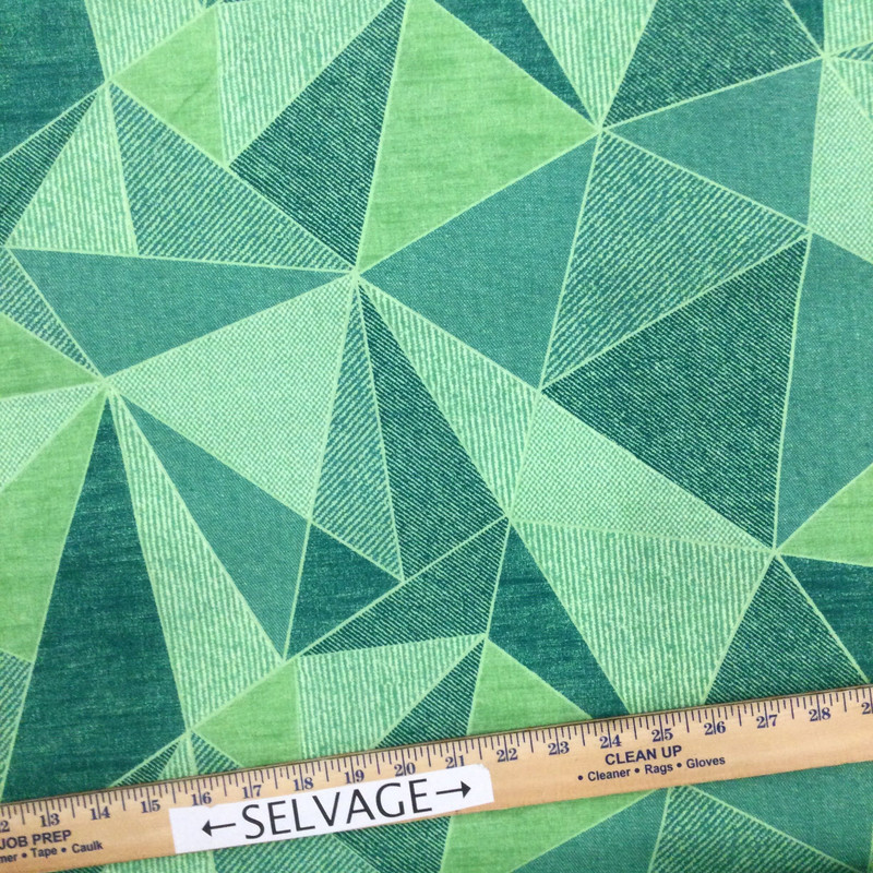 Heathered Green Patchwork Print | Quilting Fabric | 100% Cotton | 44 wide | By the Yard