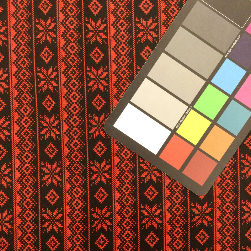 Red and Black Snowflake Sweater Knit Print | Holiday |  Quilting Fabric | 100% Cotton | 44 wide | By the Yard | 3  3260