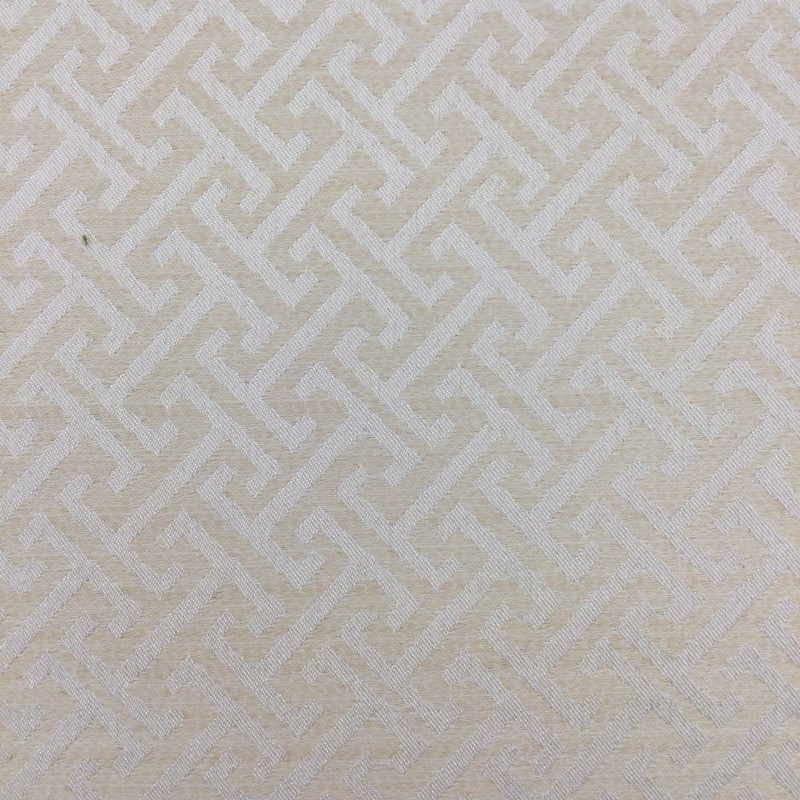 Greek Key Geo in Two Toned Cream | R-ATTICUS CREAM | Upholstery Fabric | Regal Fabrics Brand | 54 inch Wide | By the Yard