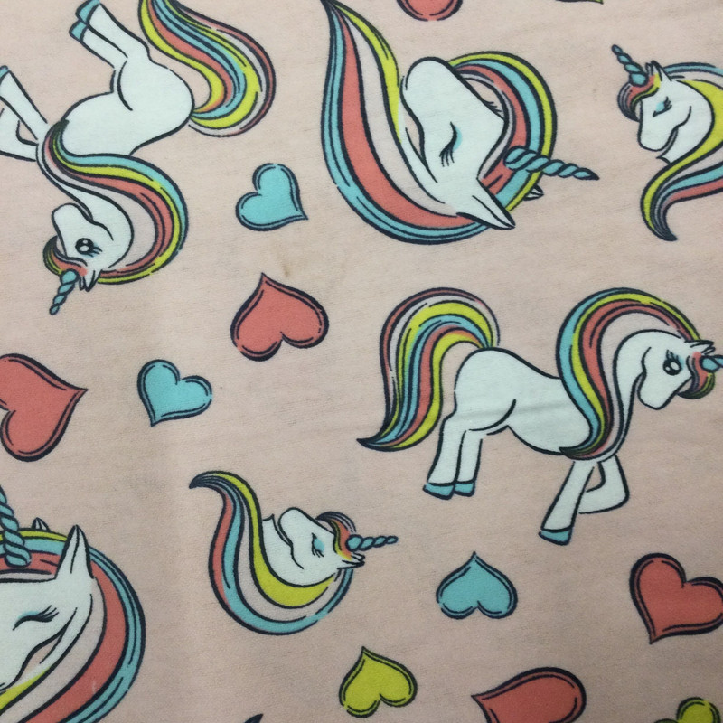 Unicorns in Pink / Blue / Yellow | Juvenile Flannel Fabric | 44 Wide | 100% Cotton | By The Yard 164