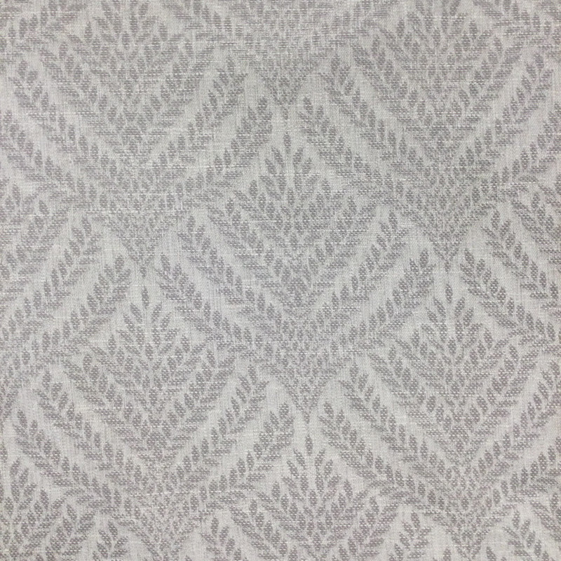 Donna in Slate | Upholstery & Curtain Fabric | Leafing Branches Ogee in Grey and White | 54 wide | By The Yard