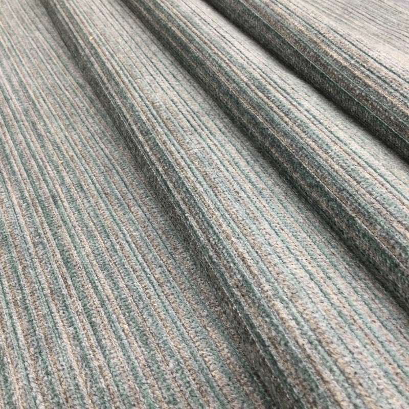 Ocean Blue and Green  | Low-pile Chenille Microfiber Fabric  | Rubber-backed Heavy Duty Upholstery | 54" Wide | By the Yard