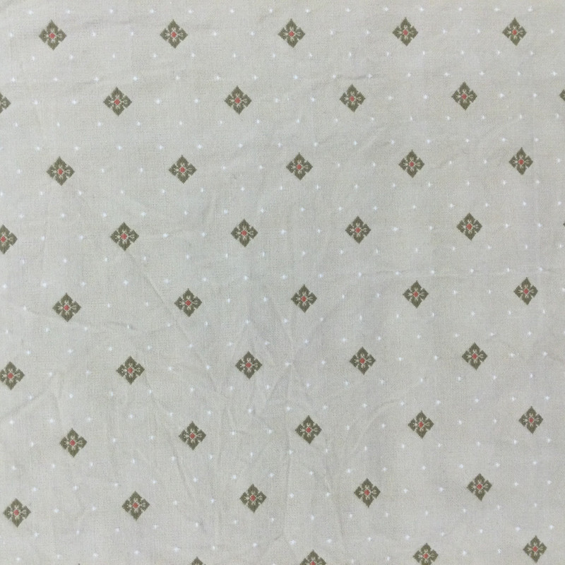 Flower and Dots Upholstery Fabric in Beige / Green / Orange | Upholstery / Drapery | 54" Wide | By the Yard