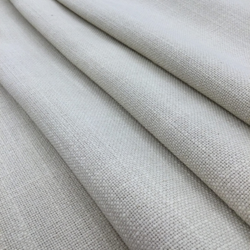 Slub Weave in Flax  | Upholstery Fabric | Heavy Drapery | Cotton Blend | 54 Wide | By the Yard
