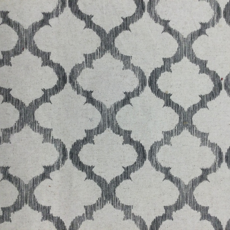 Quatrefoil Home Decor Fabric | Grey / Natural | Upholstery / Drapery | 54" Wide | By the Yard | Richloom "Enhance" Greystone