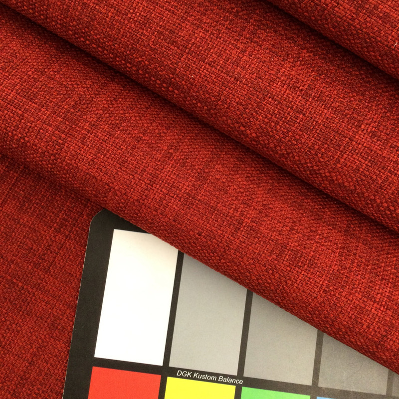 Two Toned Dark Red Fabric | Upholstery | Heavy Weight | 54" Wide | By the Yard | "Roma" Brick