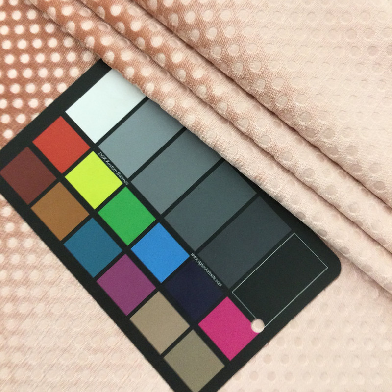 Light Pink Dots Embossed Velvet Fabric | Heavy Upholstery | 54" Wide | By the Yard | Imprint in Petal