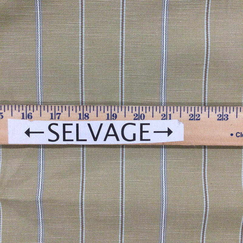 Striped Canvas Fabric in Tan / White / Brown Slipcovers / Upholstery