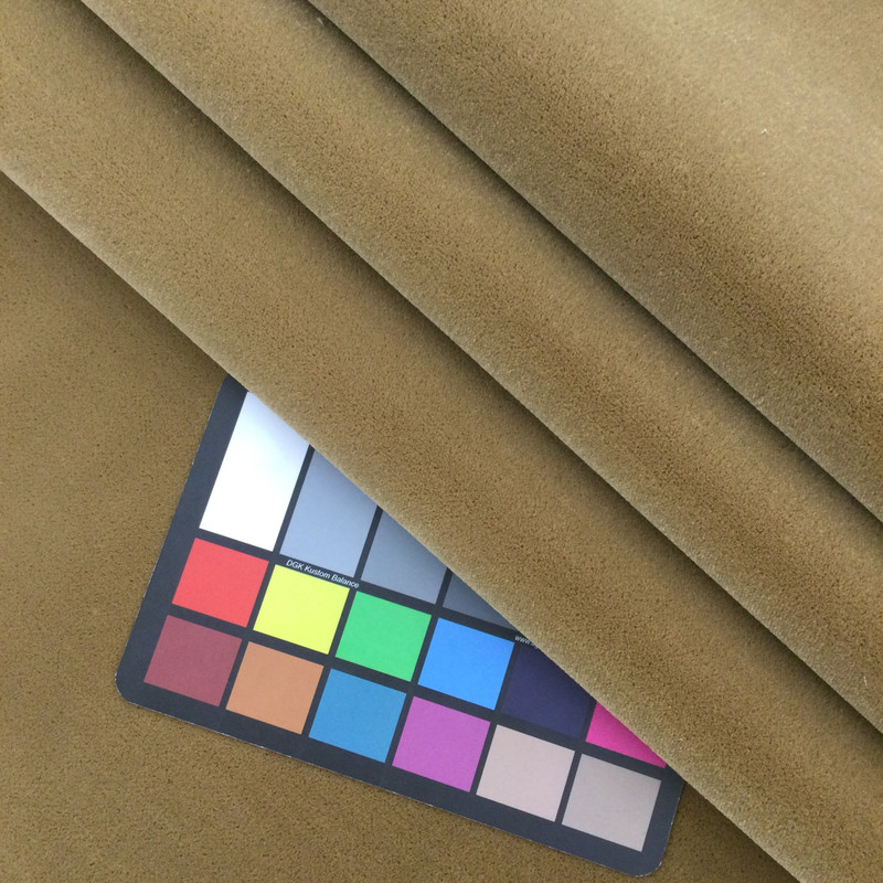 Brown Plush Velvet Fabric | Upholstery | Heavy Weight | 54" Wide | By the Yard | Mojo in Hummus