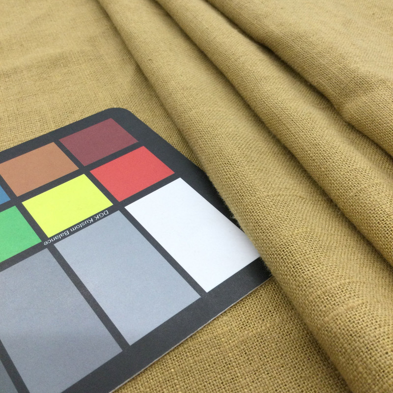 Golden Tan Linen Linen Like Lightweight Upholstery Fabric / Light Upholstery / Drapery/ Sold By the Yard/ 54 Inch Wide