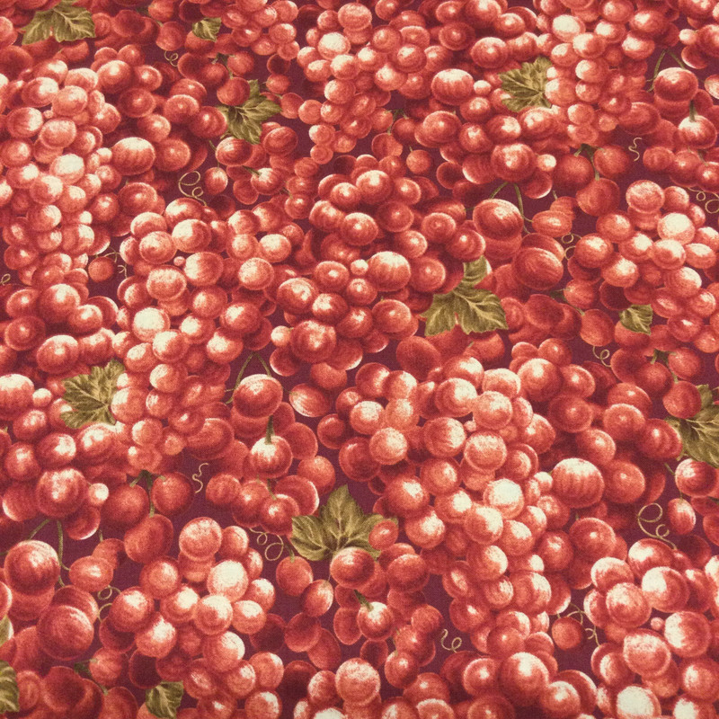 Red Grapes | Quilting Fabric | 44" Wide | 100% Cotton | By The Yard | Avlyn "A Very Good Year"