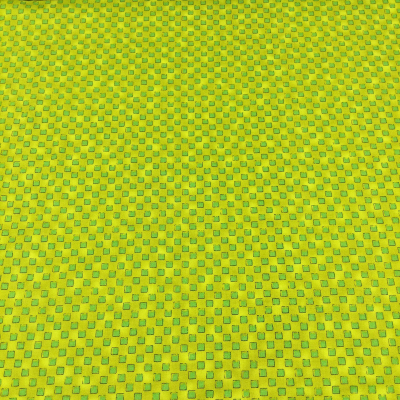 Lime Green Mini Blocks | Lime | Chartreuse | Virginia Robertson  Quilting Fabric | 100% Cotton | 44 Wide | By The Yard
