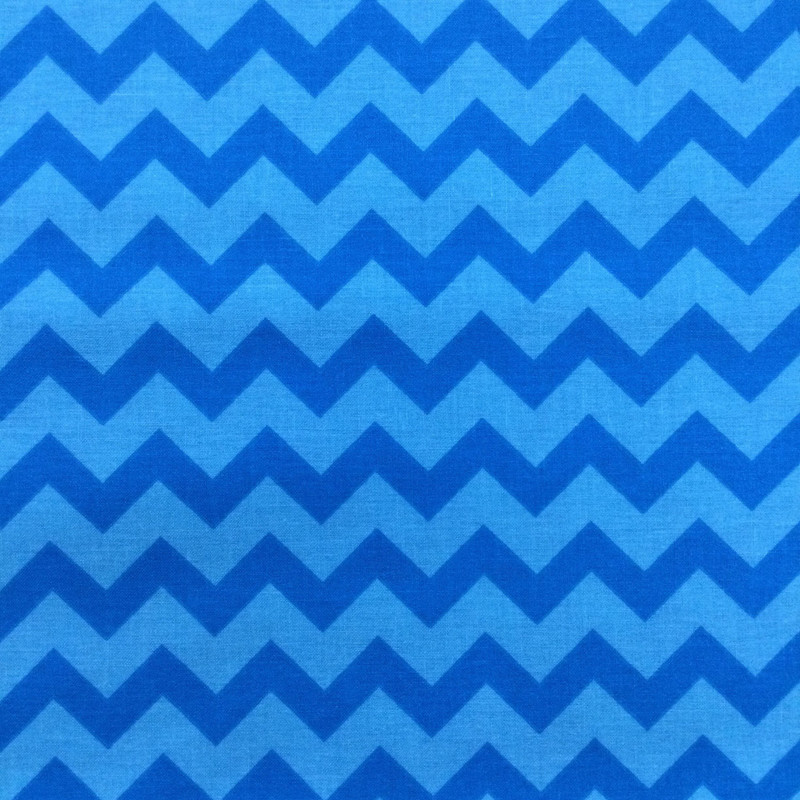 Tonal Chevron in Turquoise | Quilting Fabric | 44" Wide | 100% Cotton | By The Yard