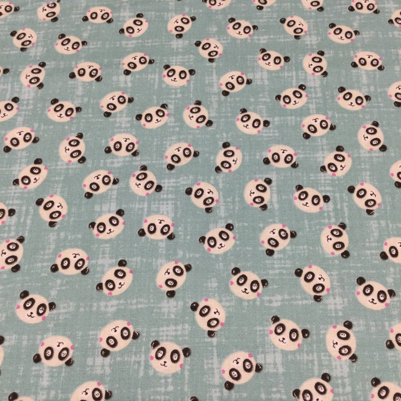 Tossed Pandas in Blue / White / Black | Quilting Fabric | 44" Wide | 100% Cotton | By The Yard | Blank Quilting "Panda Park"