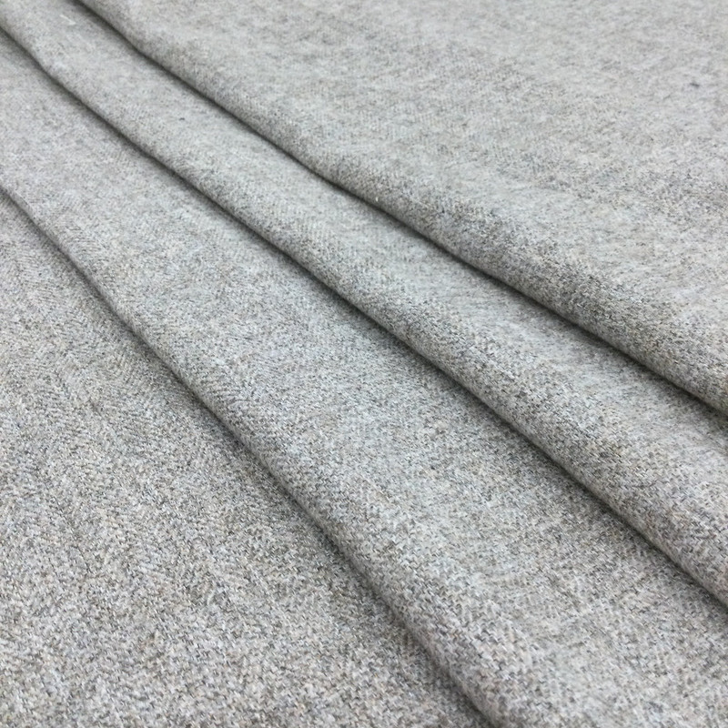 Subtle Herringbone Fabric | Heathered Taupe | Upholstery / Drapery | 54" Wide | By the Yard