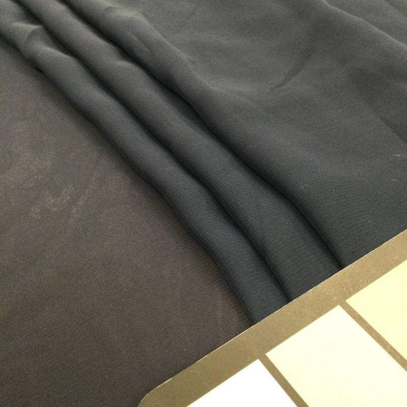 Solid Navy Blue Sheer Chiffon  Fabric | 100% Polyester | Special Occasion | Clothing and Apparel | 60 Inch Wide | By The Yard