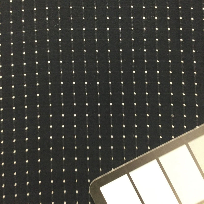 Navy Blue Dot Dobby Weave Soft Woven Suiting Fabric | Apparel | Lightweight | Polyester Blend | 60 Wide  | By the Yard