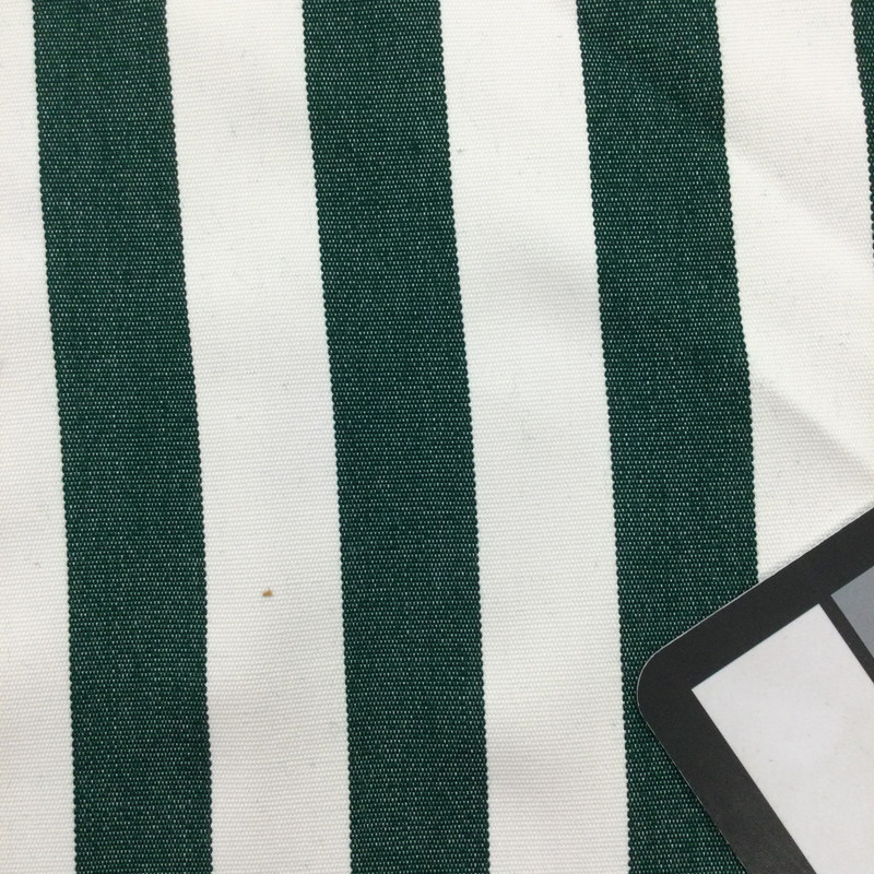 Striped Fabric in Forest Green and White | Drapery / Slipcovers / Upholstery | 54" Wide | By the Yard
