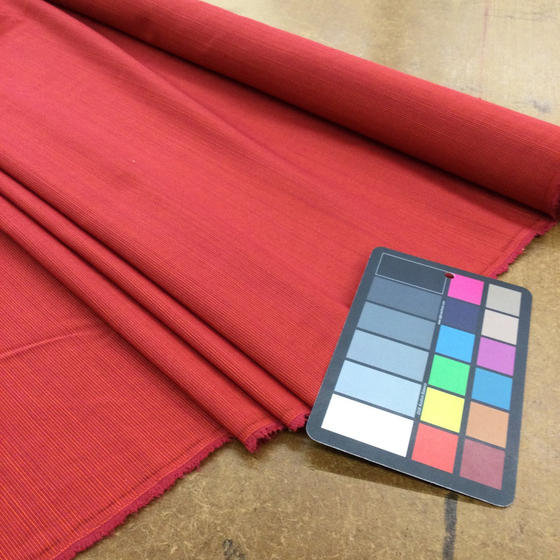 5.25 Yard Piece of Two Tone Red Upholstery Fabric | Drapery / Upholstery / Slipcovers | 54" Wide | By the Yard