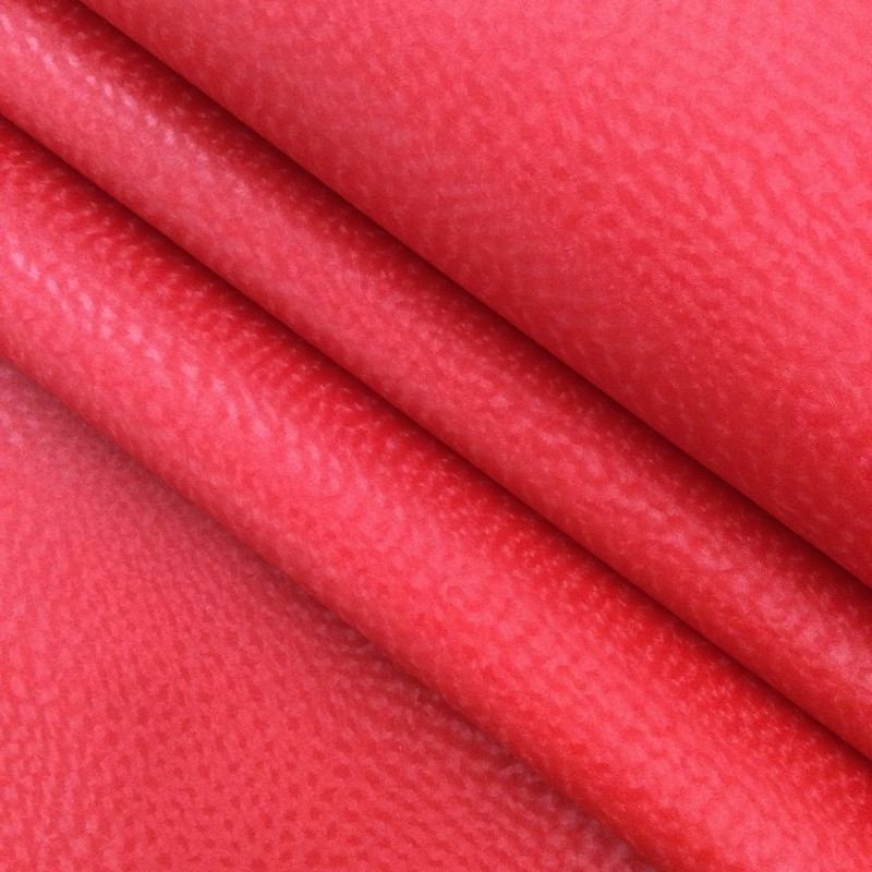 Cherry Red Brushed Texture Vinyl Fabric | Marine, Boat, & Auto | UV + Salt Water Proof | 54" Wide | By the Yard
