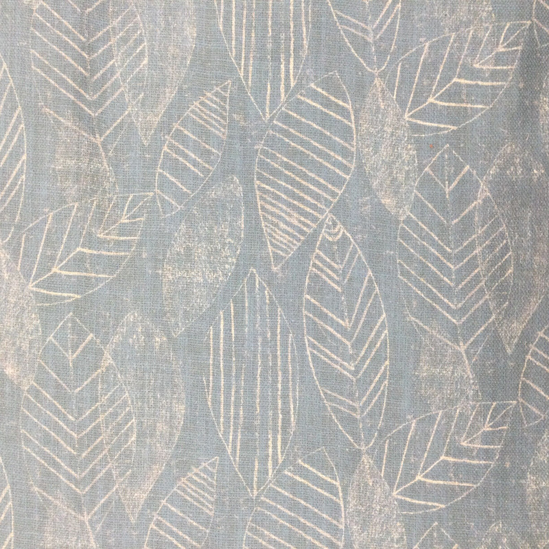 4.3 Yard Piece of Modern Leaf Print in Blue and White | R-TRACE NIAGARA | Upholstery Fabric | Regal Fabrics Brand | 54 inch Wide | By the Yard