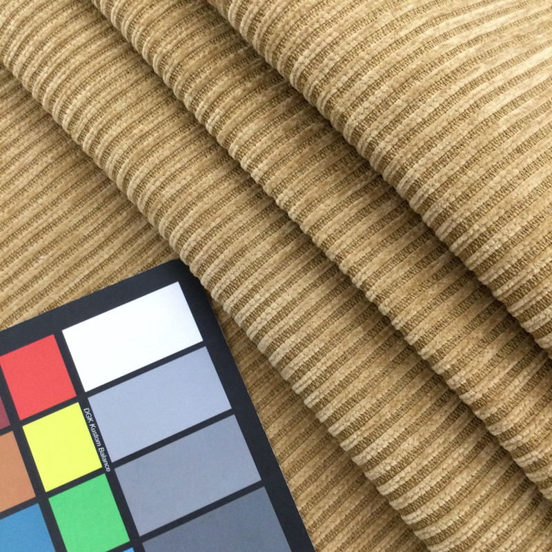 Corduroy Fabric in Golden Tan | Home Decor / Upholstery | 100% Polyester | 54" W | By the Yard | Regal Fabrics "Trax in Gold"