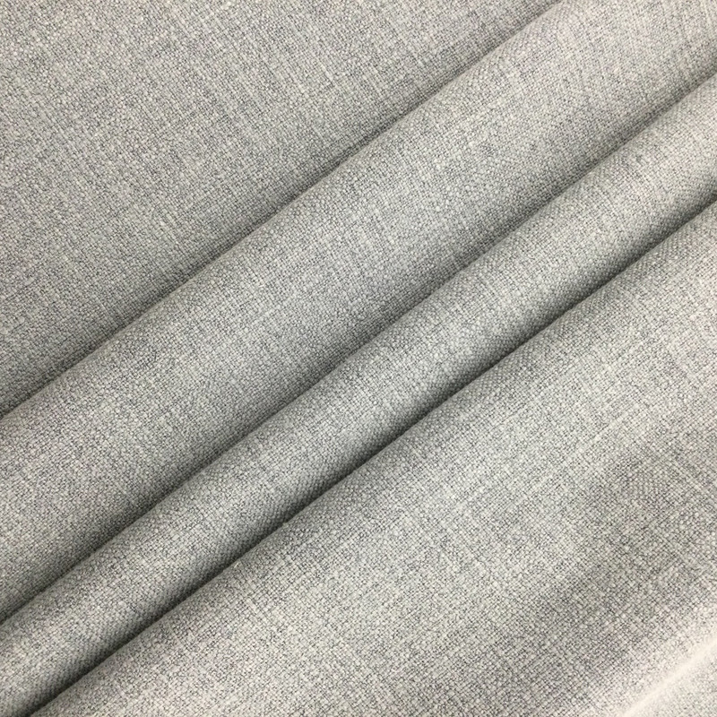 Linen Slub Weave in Grey-Blue Fabric | Upholstery / Slipcovers / Curtains | Poly / Cotton / Linen Blend | 55" Wide | By the Yard | Leslie Jee Textiles "Affection" in Nightshade
