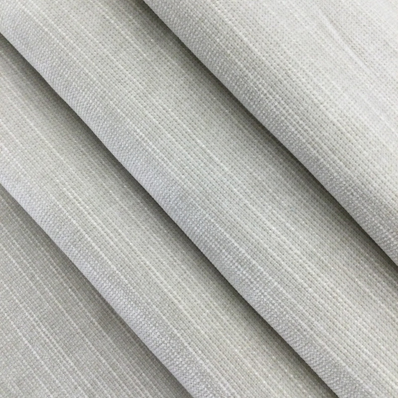 Light Grey Striated Chenille Velvet Microfiber Fabric | Heavyweight Upholstery | 54" Wide | By the Yard | Winner in Wonder Goose