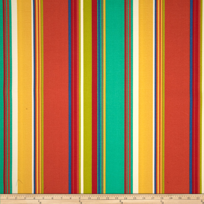 Richloom Solarium Outdoor Westport Stripe Spring | Medium Weight Outdoor Fabric | Home Decor Fabric | 54" Wide