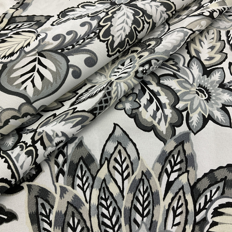 Richloom Solarium Outdoor Copeland Noir | Medium Weight Outdoor Fabric | Home Decor Fabric | 54" Wide