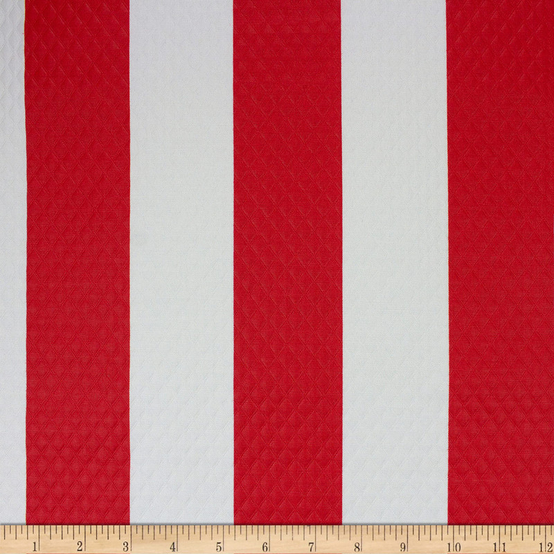 Richloom Solarium Diamond Tech Cabana Outdoor Red | Home Decor Fabric | 54" Wide