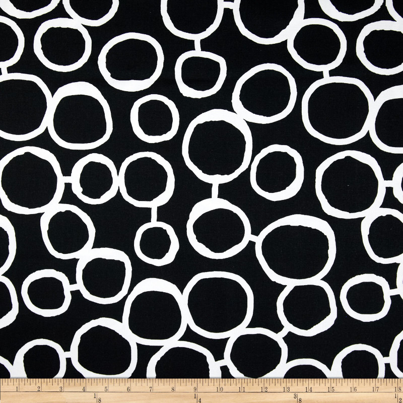 Premier Prints Freehand Black/White | Home Decor / Drapery Fabric | Medium Weight | 54" Wide | By the Yard