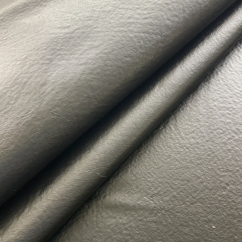 Faux Leather Buffalo Black | Heavyweight Faux Leather Fabric | Home Decor Fabric | 54" Wide