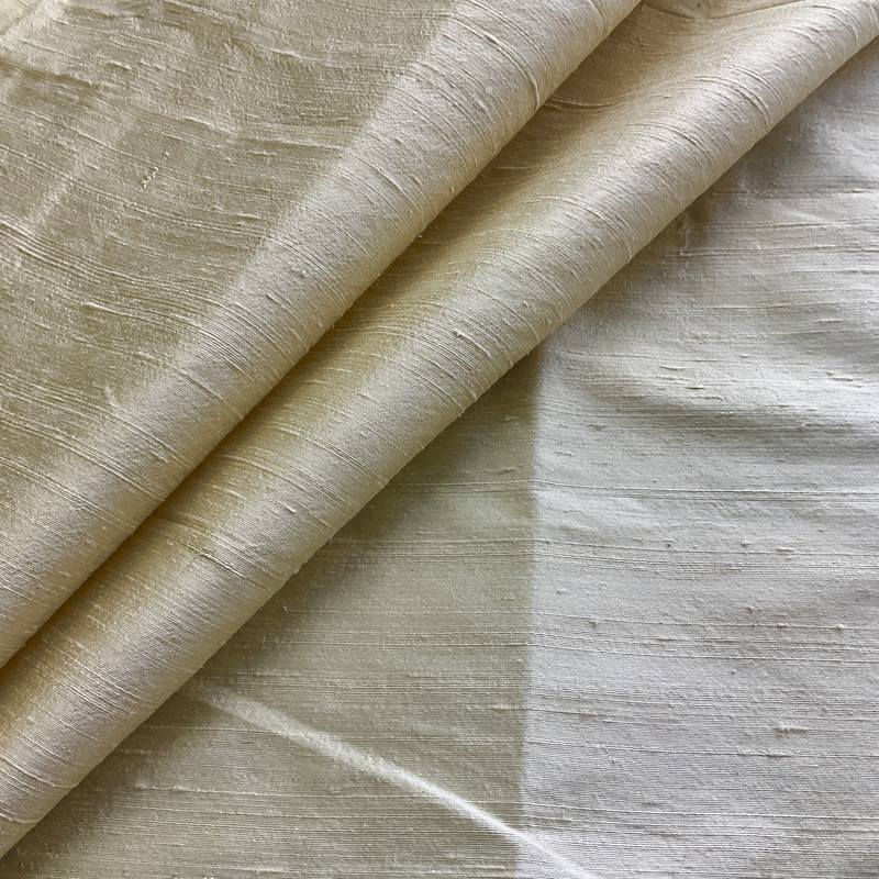Dupioni Silk Fabric Vanilla | Lightweight Dupioni Fabric | Home Decor Fabric | 54" Wide