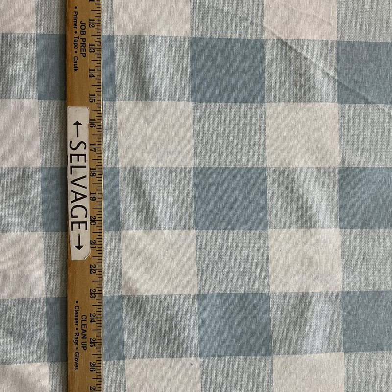 Premier Prints Anderson Check Cashmere Blue | Medium Weight Duck Fabric | Home Decor Fabric | 54" Wide